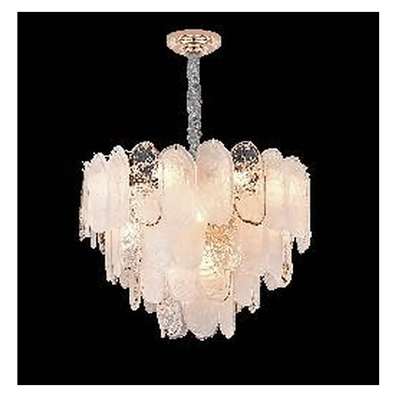 Lustre de Cristal e Metal Dourado 15 Lâmpadas E14 55cm - Sindora DCD02701