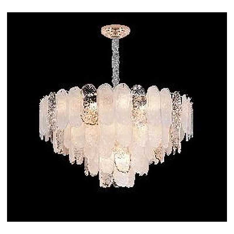 Lustre de Cristal e Metal Dourado 21 Lâmpadas E14 80cm - Sindora DCD02702