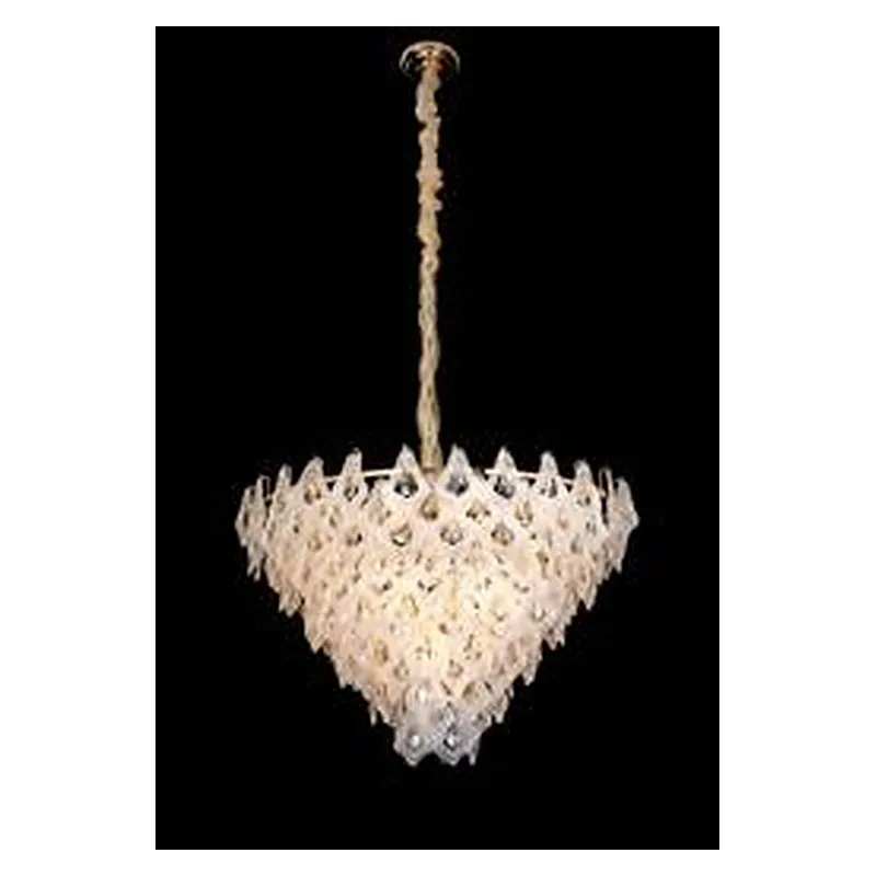 Lustre de Cristal e Metal Dourado 20 Lâmpadas E14 Inclusas 80x54cm - Sindora DCD04624