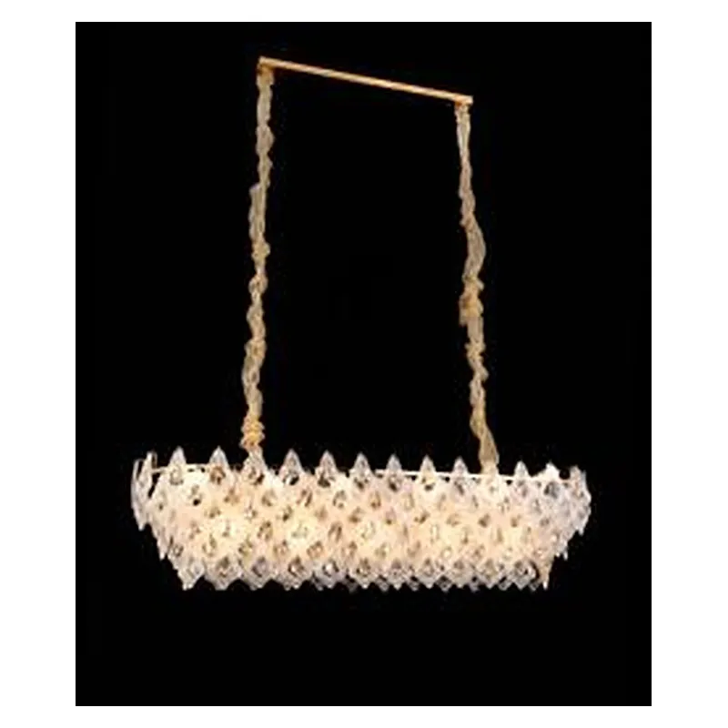 Lustre de Cristal e Metal Dourado 17 Lâmpadas E14 Inclusas 120x35x21cm - Sindora DCD04625