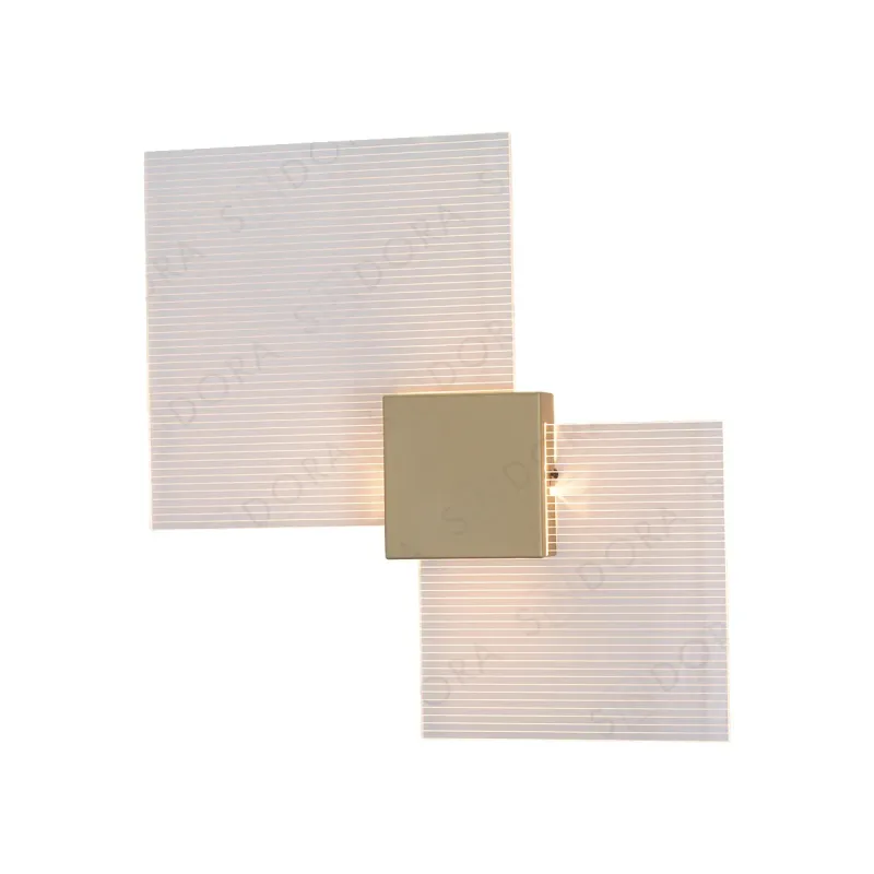 Arandela Ø38x38CM 12W 3000K 1200LM BIVOLT METAL DOURADO+ACRILICO Sindora DCB015104