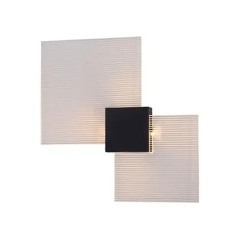 Arandela Ø38x38CM 12W 3000K 1200LM BIVOLT METAL PRETO+ACRILICO Sindora DCB015105