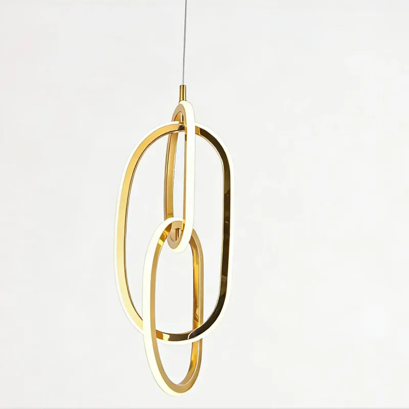 Pendente LED de Inox Dourado e Silicone 50W 3000K Bivolt 28x53cm - Sindora QD05258