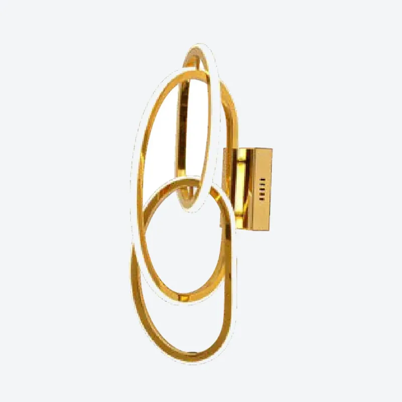 Arandela 28x53CM 50W 3750LM 3000K BIVOLT METAL DOURADO+SILICONE | CANOPLA:20x10x3CM CX:57x24x31CM 1,9KG Sindora QB05259