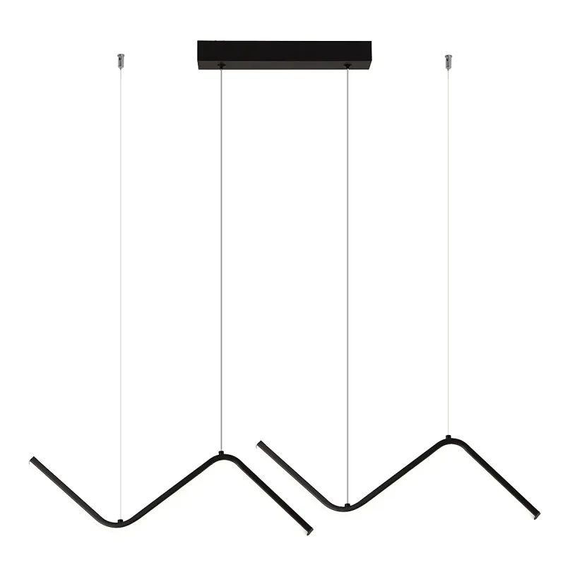 Pendente LED de Metal Preto e Silicone 24W 3 Temperaturas (3000K/4500K/6500K) Bivolt 80cm - Sindora FD16021