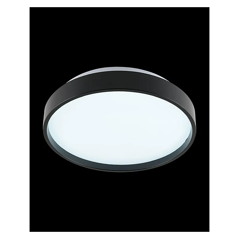 Plafon Ø27x7CM 14+14W 1400LM 3000K 4500K 6500K BIVOLT METAL PRETO+ACRILICO Sindora DCX023113