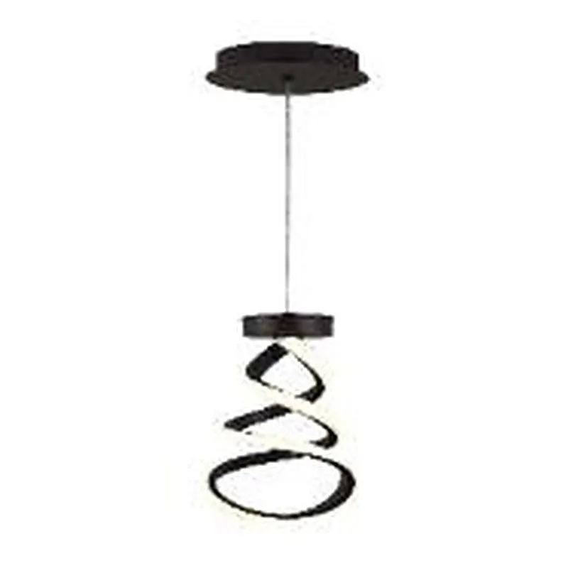 Pendente LED de Metal Preto e Silicone 20W 3 Temperaturas (3000K/4500K/6000K) Bivolt 35cm - Sindora FD16019