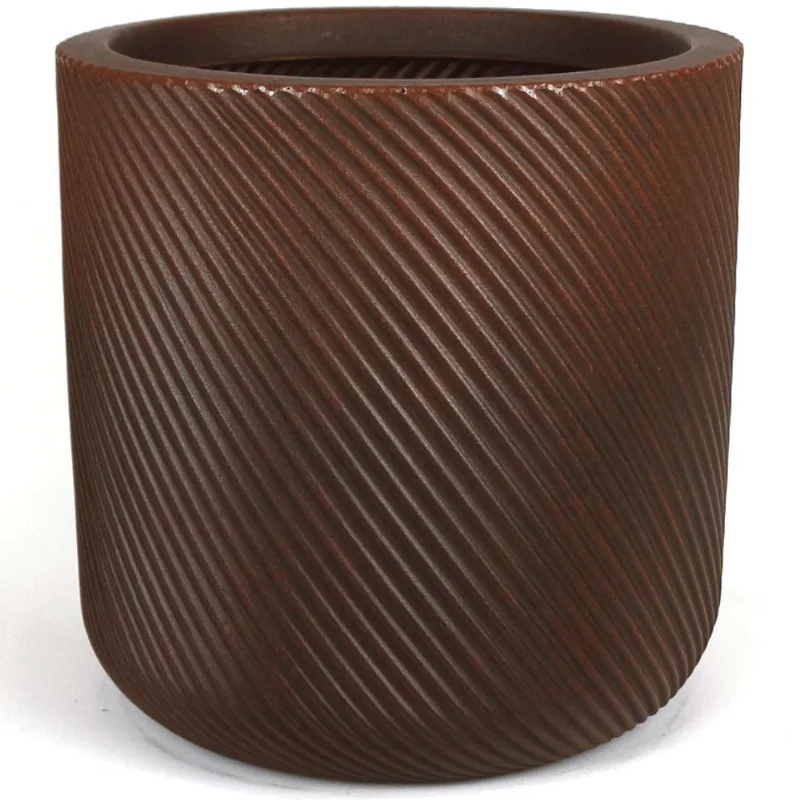 Vaso Vite Cilíndrico Ferrugem 29x29cm - Vouga Decor