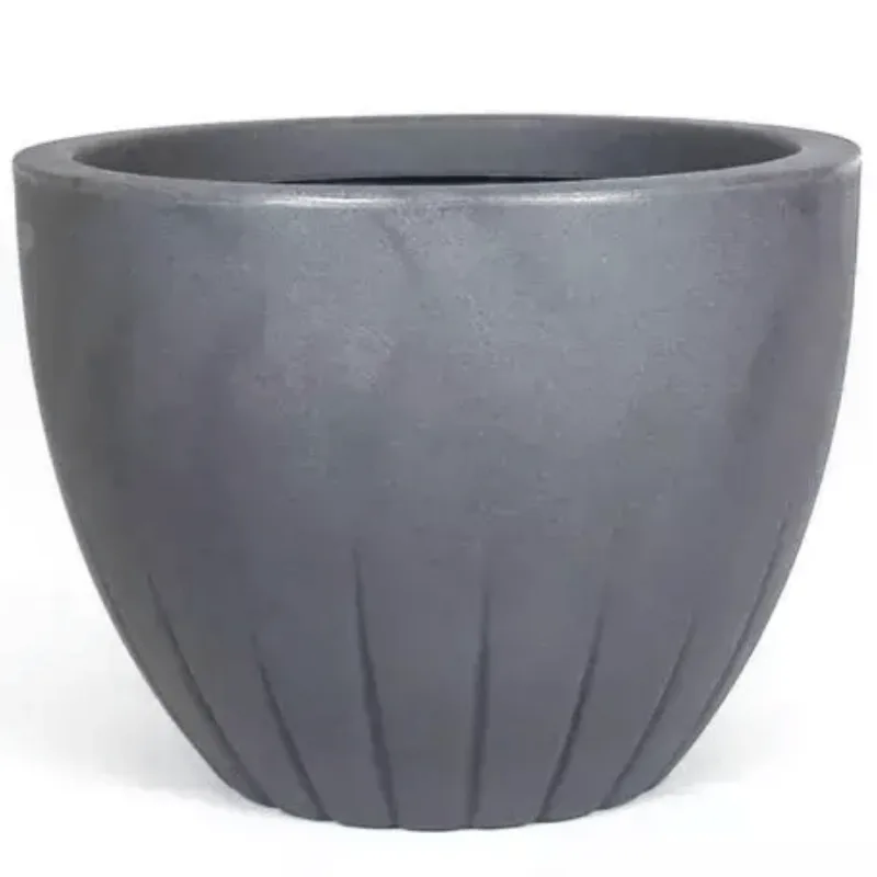 Vaso Bojudo Frisado Chumbo 11L - Vouga Decor