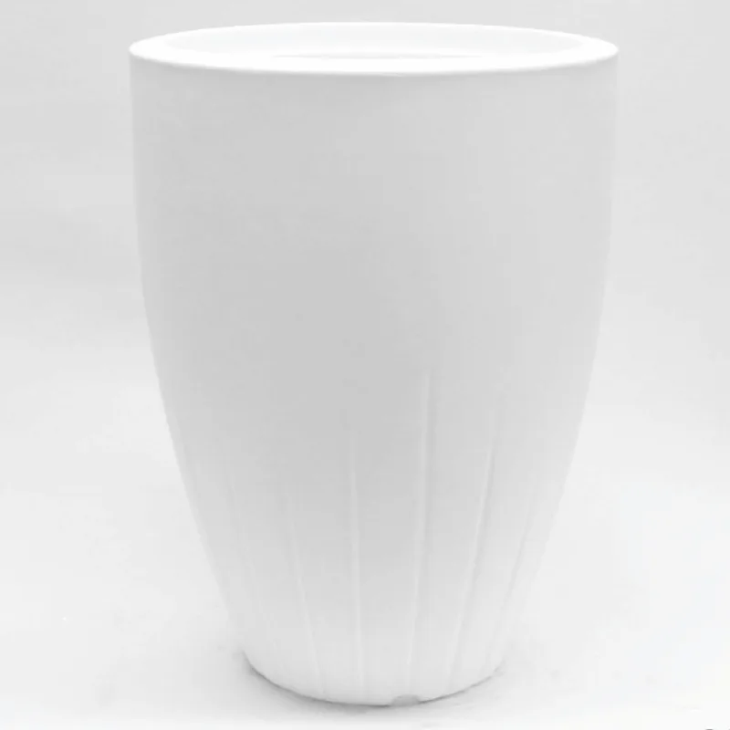 Vaso Cone Frisado Branco Carrara 36L - Vouga Decor