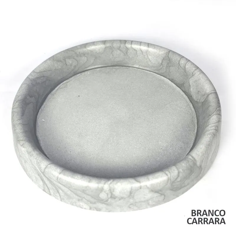 Prato Redondo Liso Polietileno N1 Branco Carrara Vouga