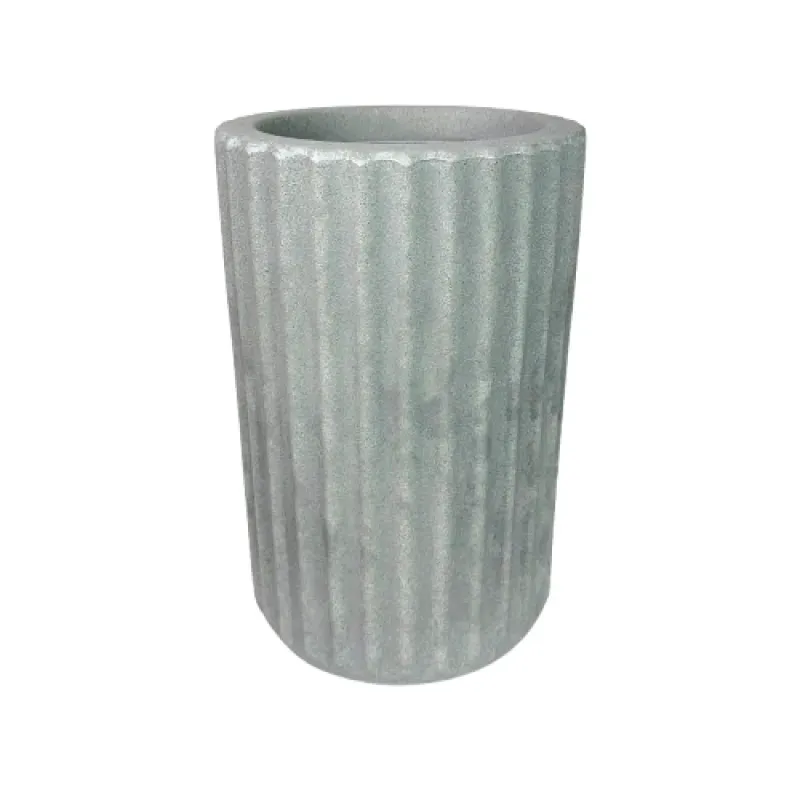 Vaso Roma Frisado Branco Carrara Vasos Vogue N° 01
