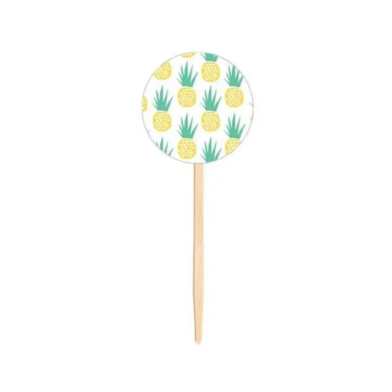 Topo Para Doces Estampas Sortidas Festa Abacaxi - 10 Un