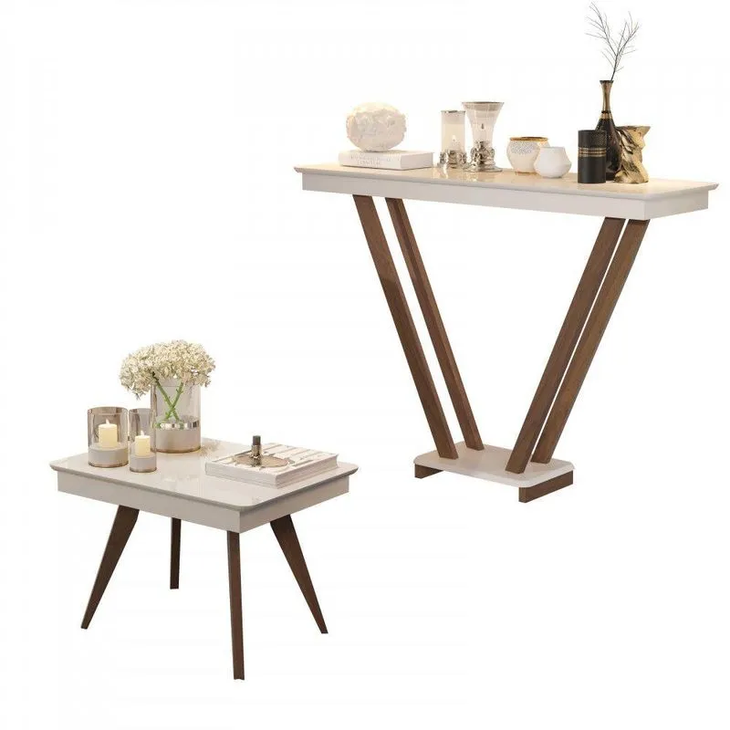 Conjunto Aparador Supreme + Mesa De Centro Classic Off White
