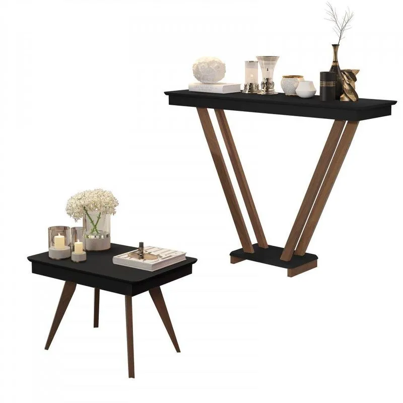 Conjunto Aparador Supreme + Mesa De Centro Classic Preto