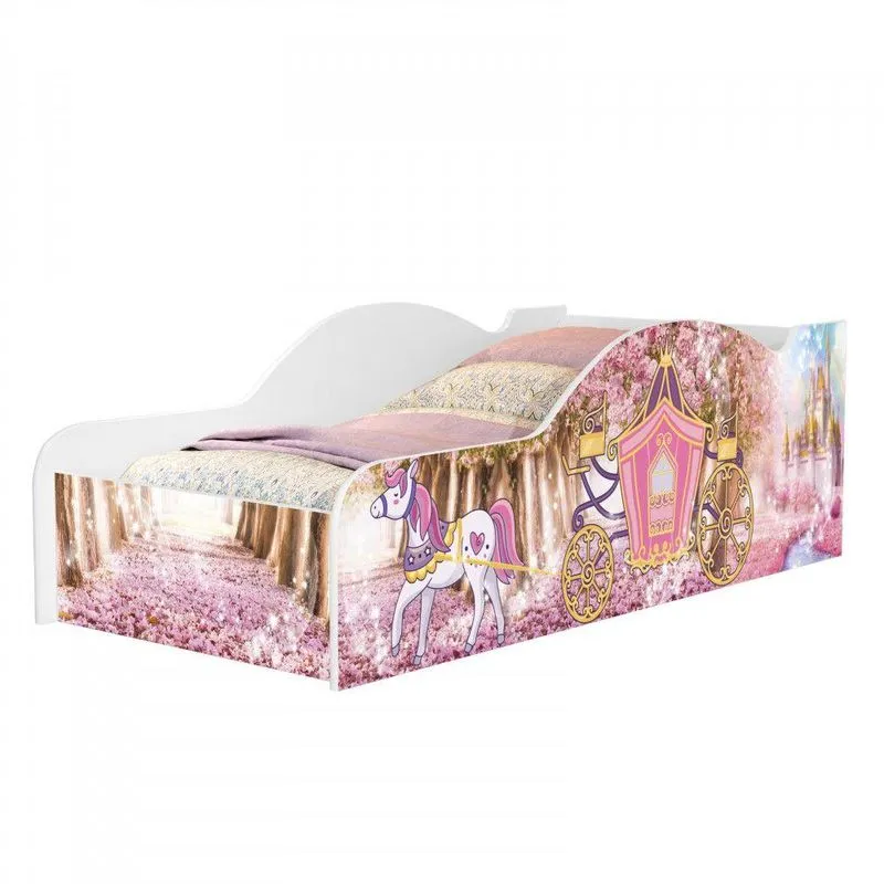Cama Infantil Princesa Carruagem Cor Rosa