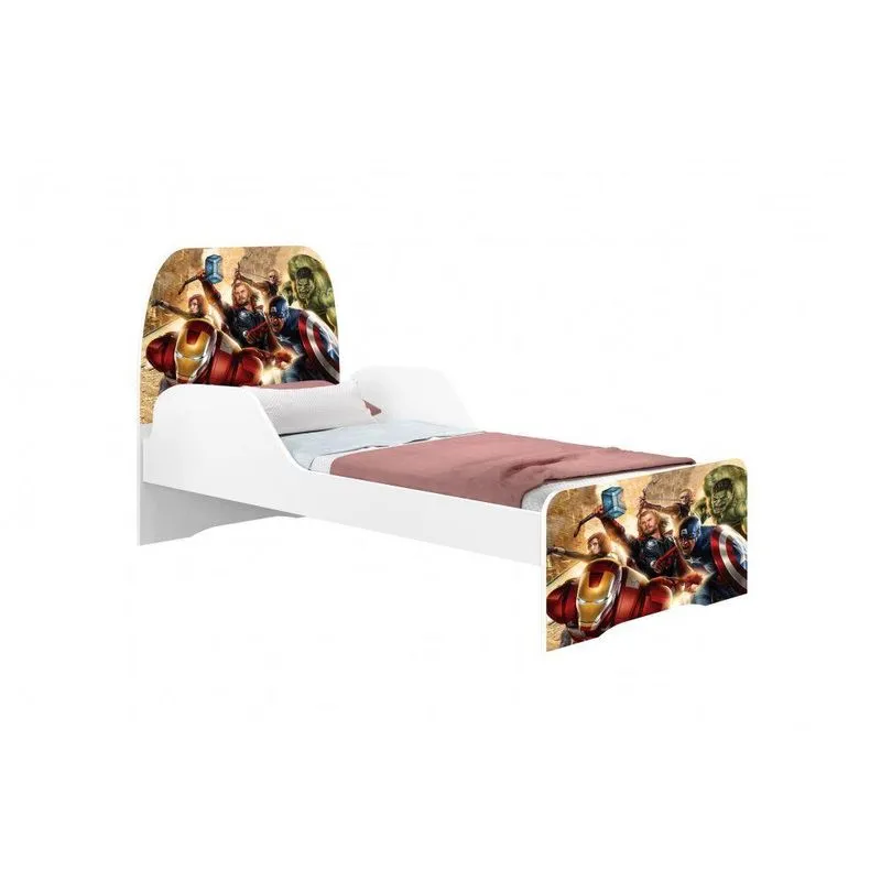 Cama Infantil Para Criança Heróis Vingadores Cor Branco