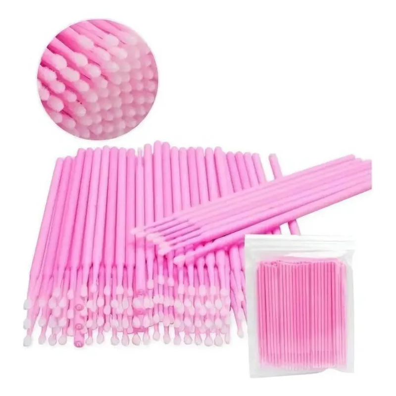 Microbrush Cotonete Alongamento Fio A Fio Cílios 100un