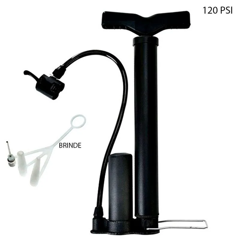 Bomba De Ar Manual Encher Pneus Carro Moto Bicicleta 120psi