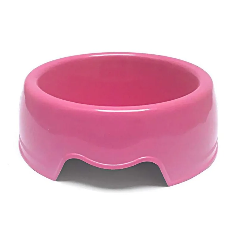 Comedouro de Plástico para Cães São Benedito Pet Rosa - Tamanho 2