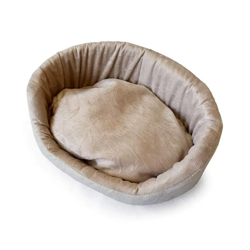 Cama São Benedito Pet Europa Luxo Sued Bege Para Cães - Tamanho 1