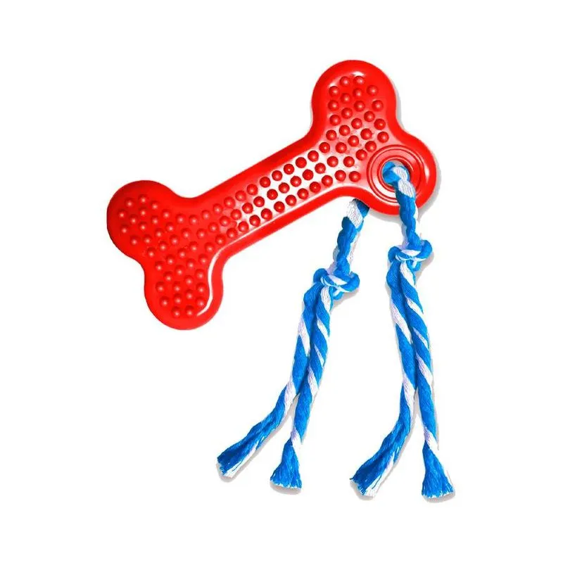 Brinquedo São Benedito Pet Osso Dental Maciço Com Cravo Vermelho Para Cães - Tamanho M