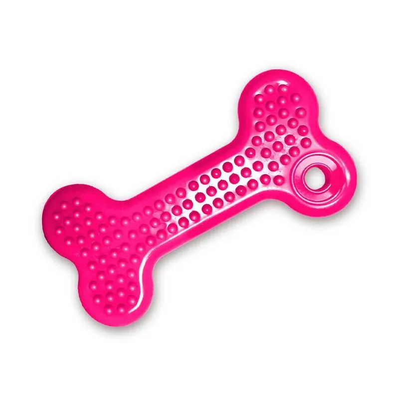 Brinquedo São Benedito Pet Osso Maciço Com Cravo Rosa Para Cães - Tamanho G