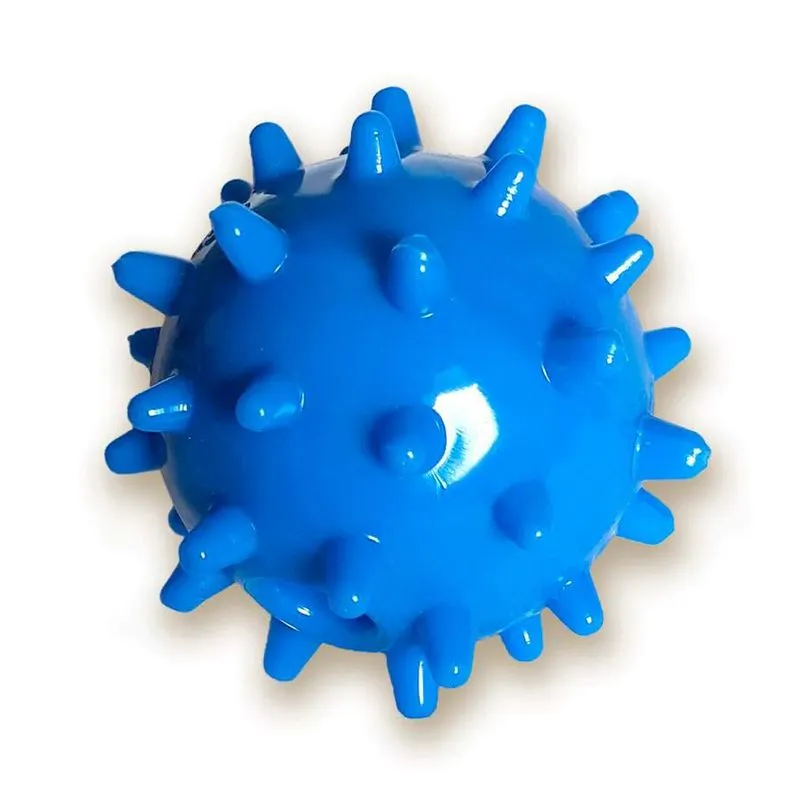 Brinquedo São Benedito Pet Bola Maciça Com Cravo Azul Para Cães - Tamanho M