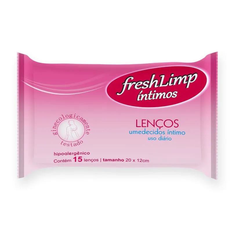 Lenço Umedecido Freshlimp Intimo Com 15 Unidades