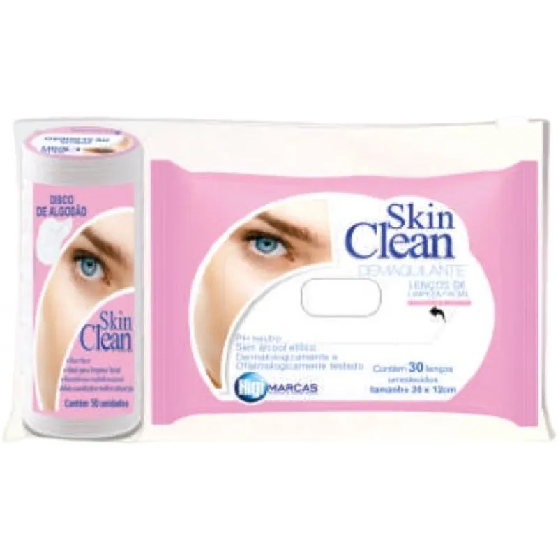 Skin Clean Lenco Umed Demaquilante C/30+Algodao @