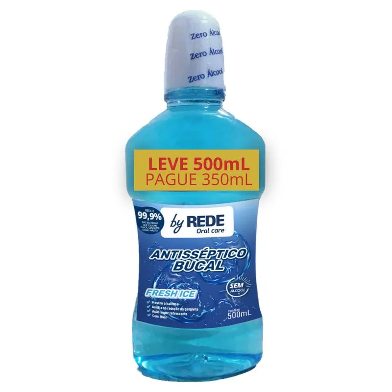 Antisséptico Bucal By Rede Oral Care Fresh Ice 500ml