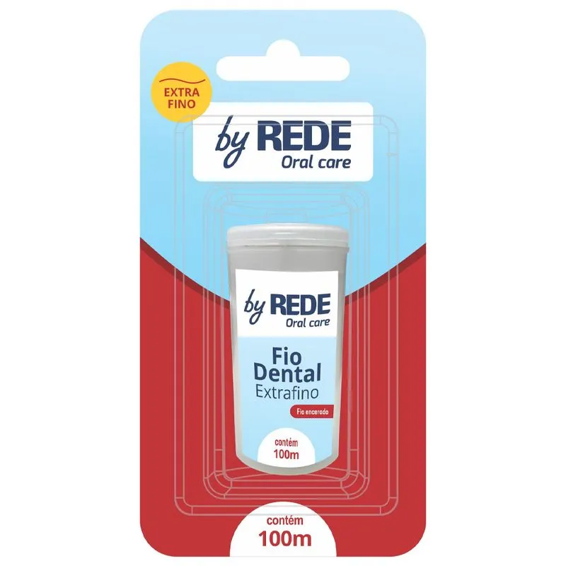 Fio Dental By REDE Oral Care Extrafino Encerado 100m
