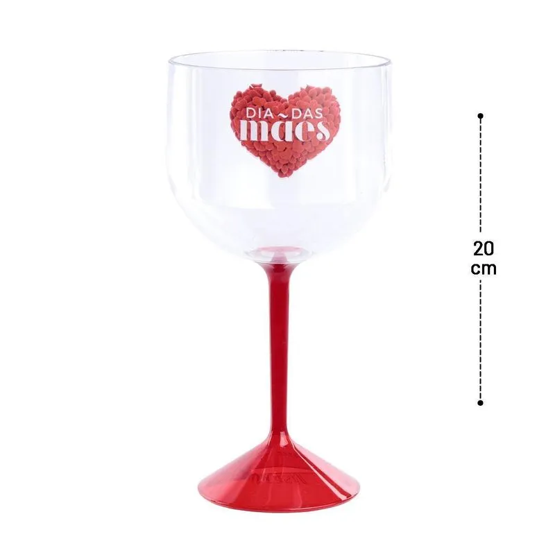 Taça De Plástico 500ml Gin Dia Das Mães