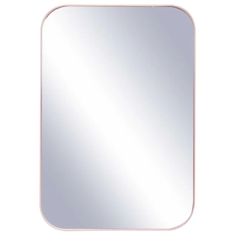 Espelho de Mesa Retangular 20cm em Plástico Interponte-Rosa