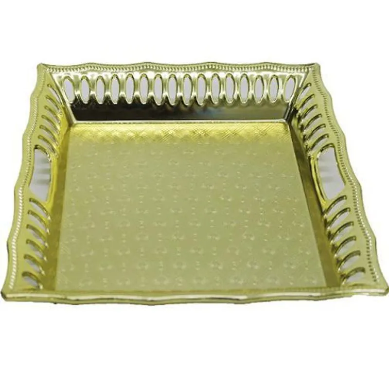 Bandeja Quadrada 24cm Plastica Metalica Color - 139693