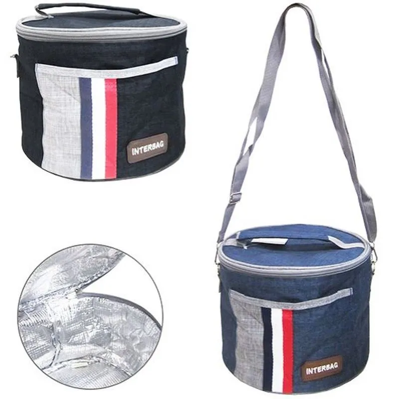 Bolsa Termica Redonda Interbag com Bolso com Alca 17x21cm de