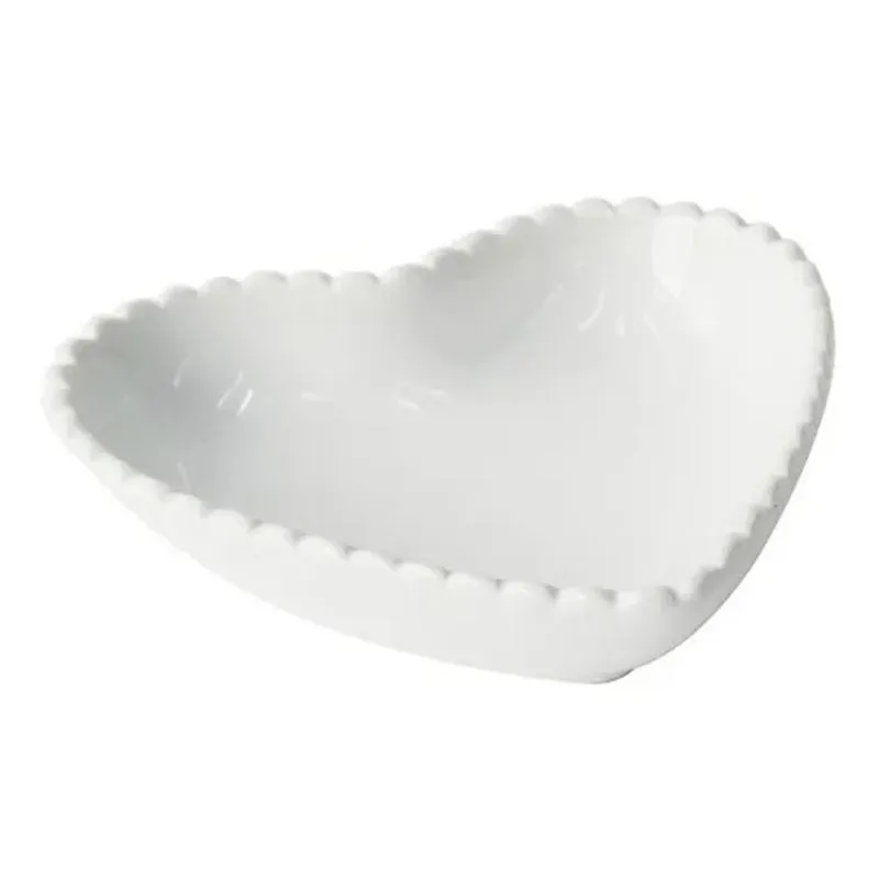 Porta Joias Bijuteria Coração Cerâmica 13cm