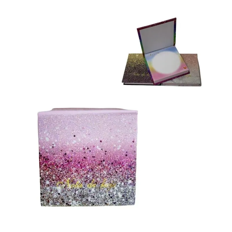Mini Bloco De Anotações Glitter Rosa