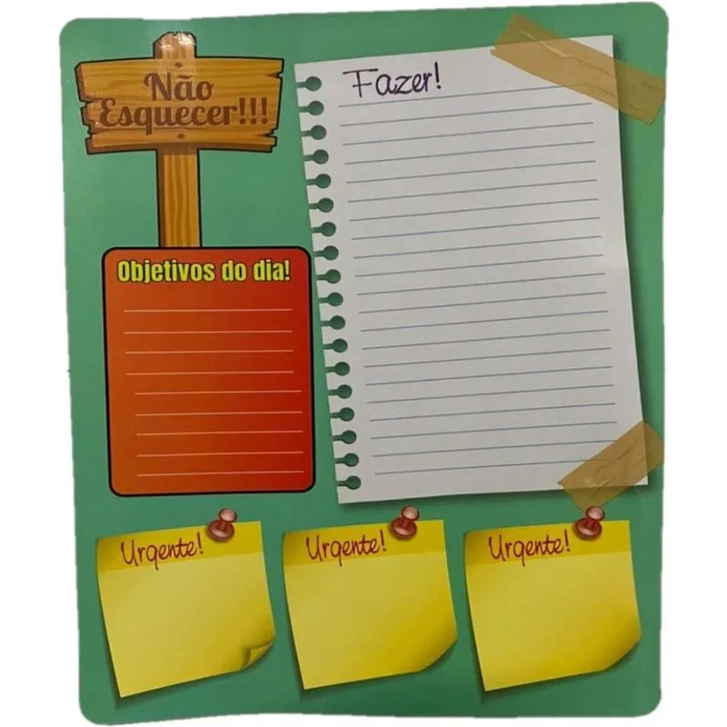 Planner Magnético Imã De Geladeira Anotações + Caneta