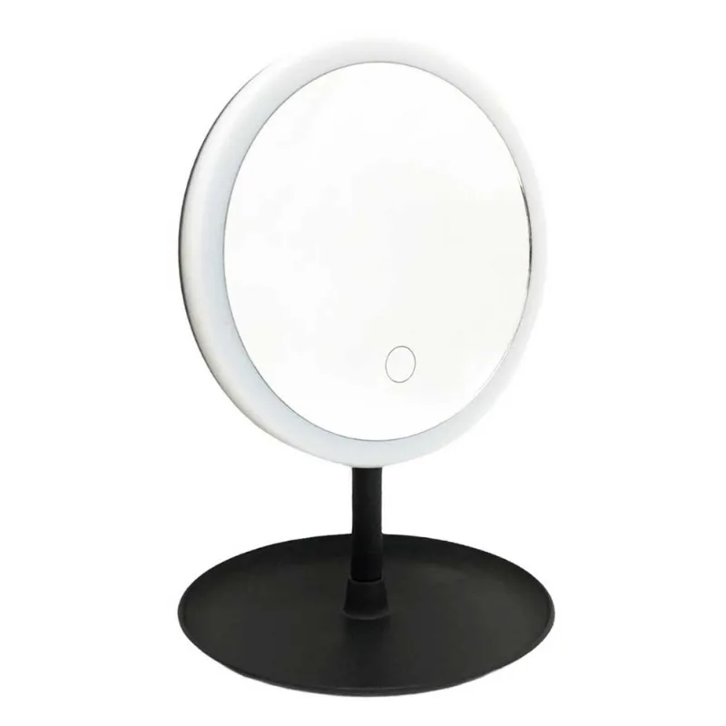 Espelho Redondo 18x26x17cm C/ LED InterPonte- Preto