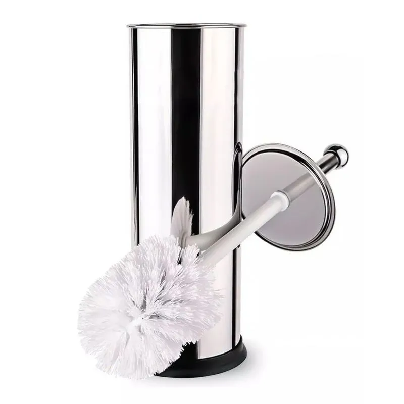 Escova Sanitária Vaso Limpeza Higienização Em Aço Inox c/ Suporte