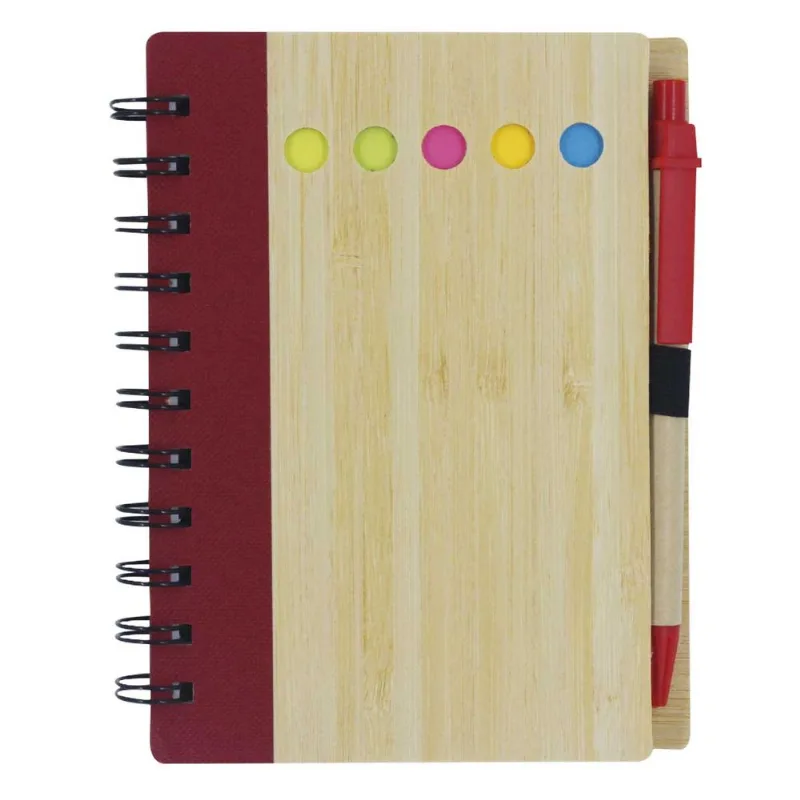 Bloco de Anotação C/ Caneta 16x12cm em Papel Interponte-Vermelho