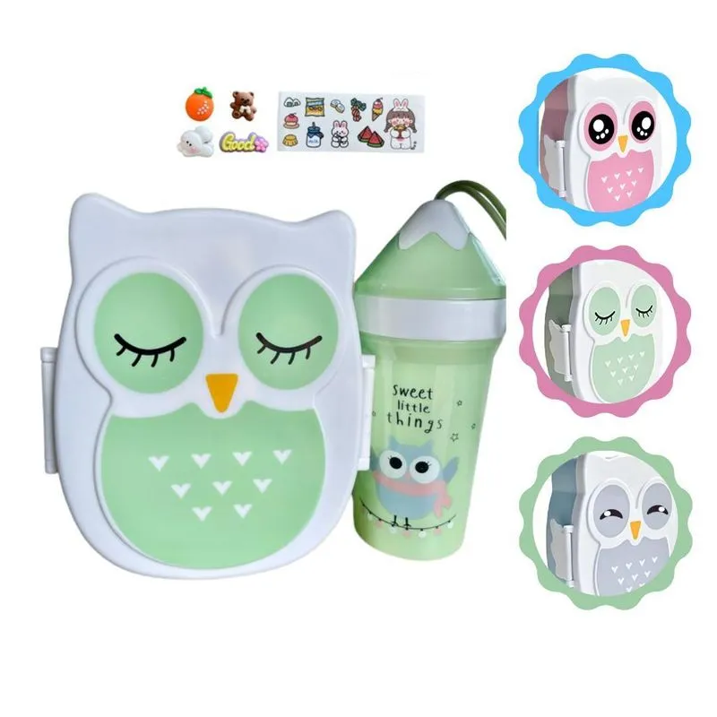 Kit Marmita Infantil Escolar Menino Menina Com Divisória