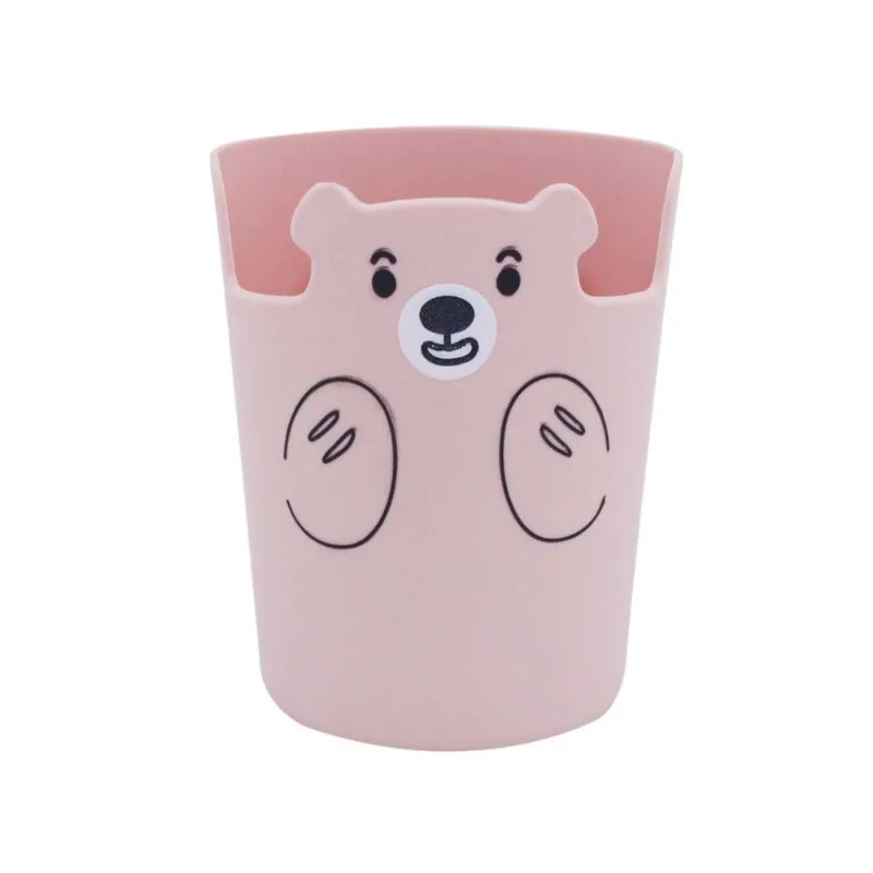Porta Objetos Urso 10,5cm em Plástico Interponte-Rosa
