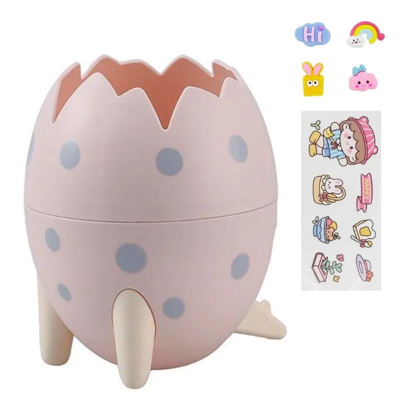 Porta Objetos Ovo de Dinossauro 13cm em Plástico Interponte-Rosa