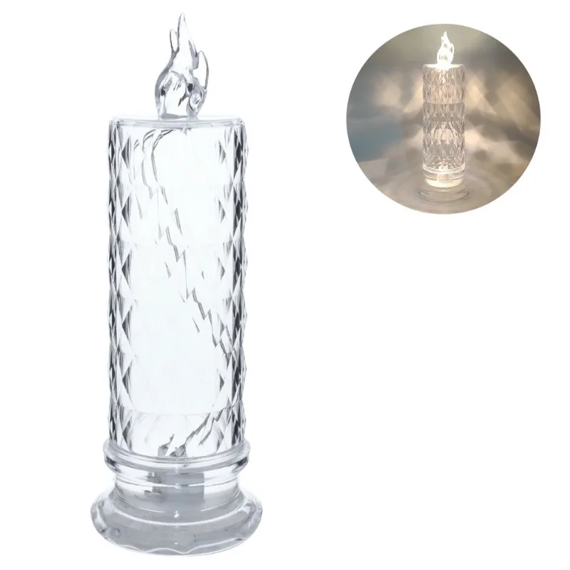 Vela Luminária Decorativo LED 19cm em Plástico Interponte