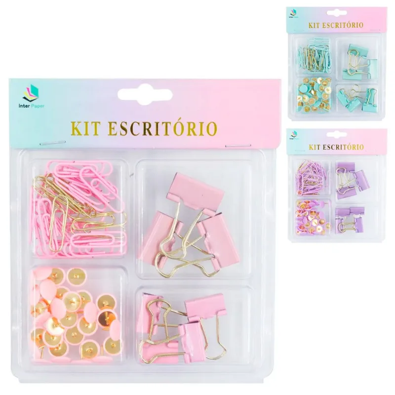 Kit Escritório 4 Modelos em Plástico/ Metal Interponte