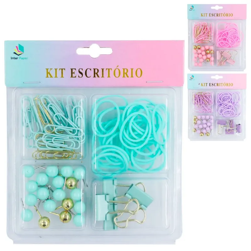 Kit Escritório 4 Modelos em Plástico/ Metal Interponte