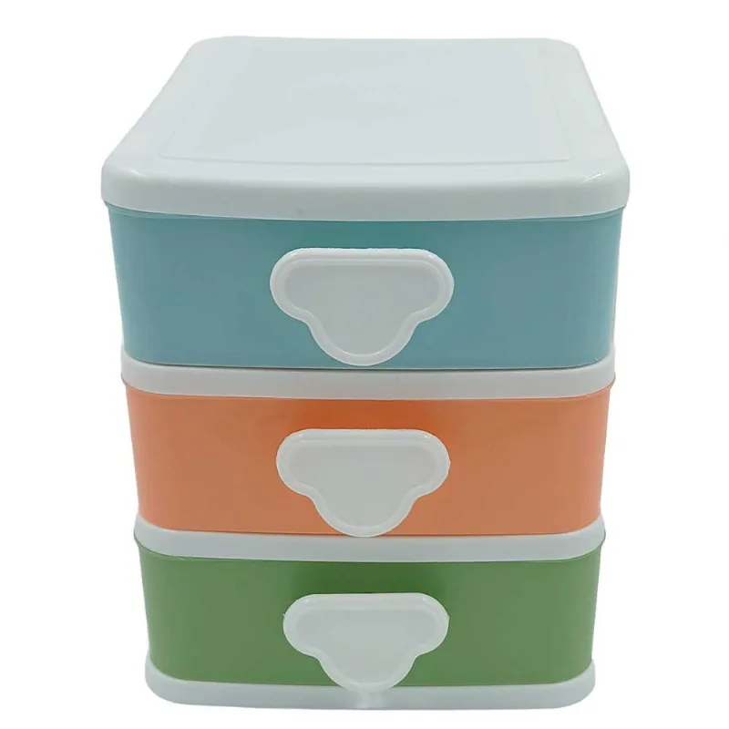 Organizador C/ 3 Gavetas 16x14cm em Plástico Interponte-Modelo 1