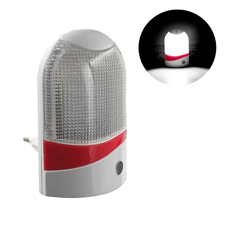 Mini Luminária Tomada LED 8,5cm em Plástico Interponte-Vermelho